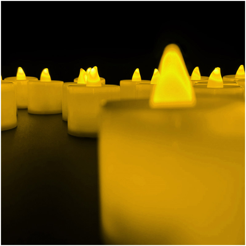 Velas Led Electricas Con Efecto Llama Pilas Bateria Decorativa Led Amarilla
