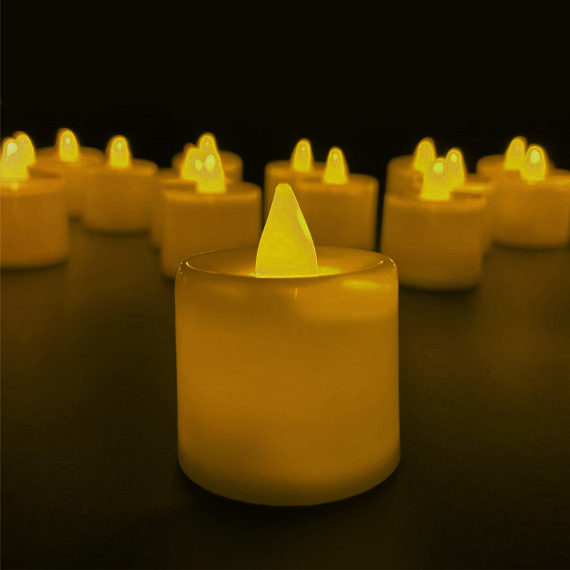 Velas Led Electricas Con Efecto Llama Pilas Bateria Decorativa Led Amarilla