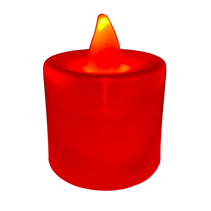 Velas Led Electricas Con Efecto Llama Pilas Bateria Decorativa Led Roja 