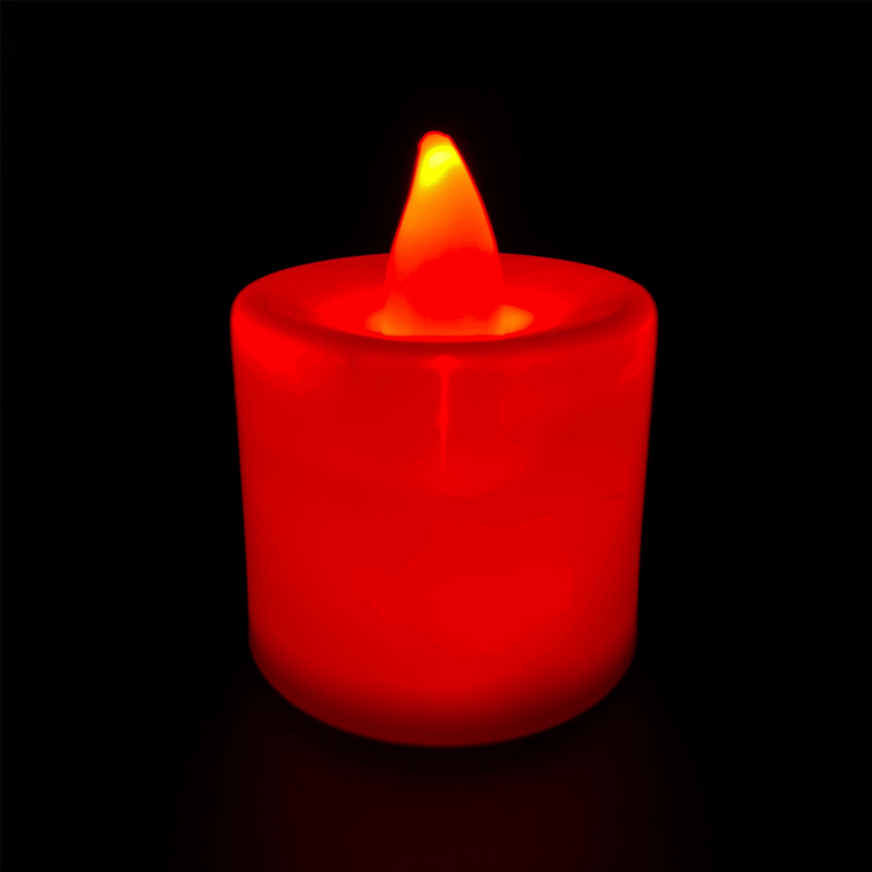 Velas Led Electricas Con Efecto Llama Pilas Bateria Decorativa Led Roja 