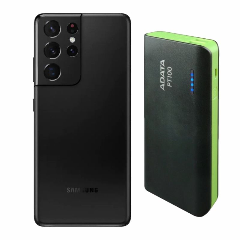 Galaxy S21 Ultra 256GB Negro Reacondicionado Grado A + Power Bank 10,000mah 