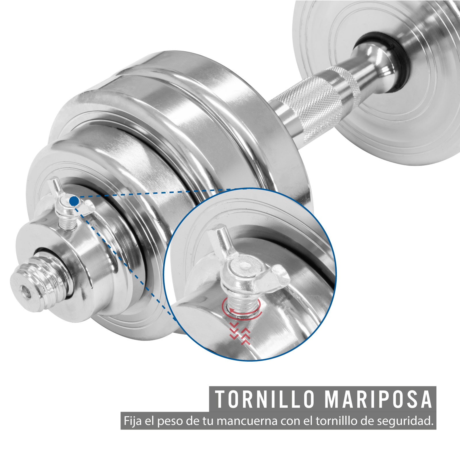 Set de Mancuernas Ajustables Altera de 25 KG con Estuche Incluido