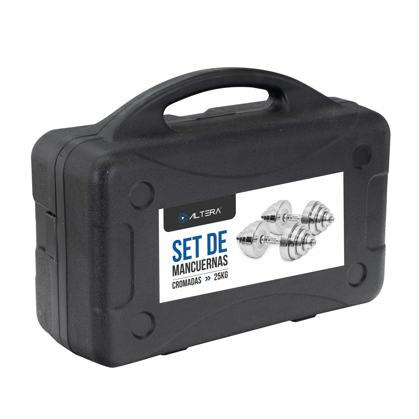 Set de Mancuernas Ajustables Altera de 25 KG con Estuche Incluido