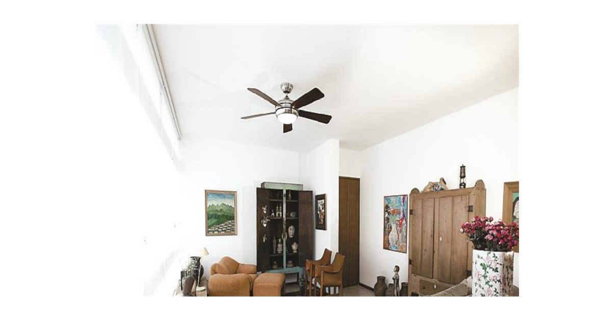 Ventilador 52 Pulgadas Palermo Níquel Cepillado 5 Aspas C/luz marca Hunter