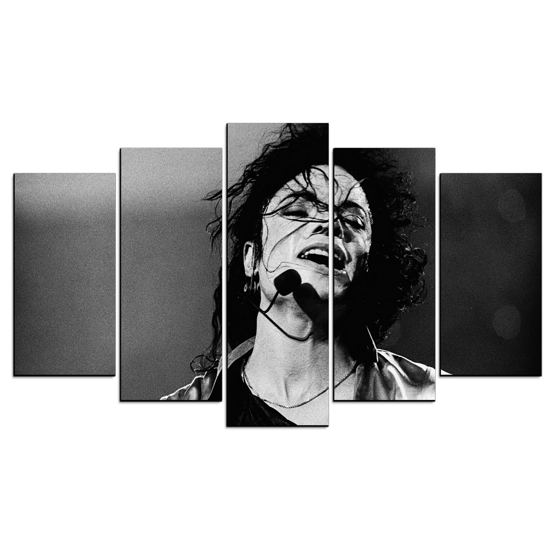 Cuadro Decorativo Michael Jackson Cantando 100x60cm 5pzs Cuadros MX