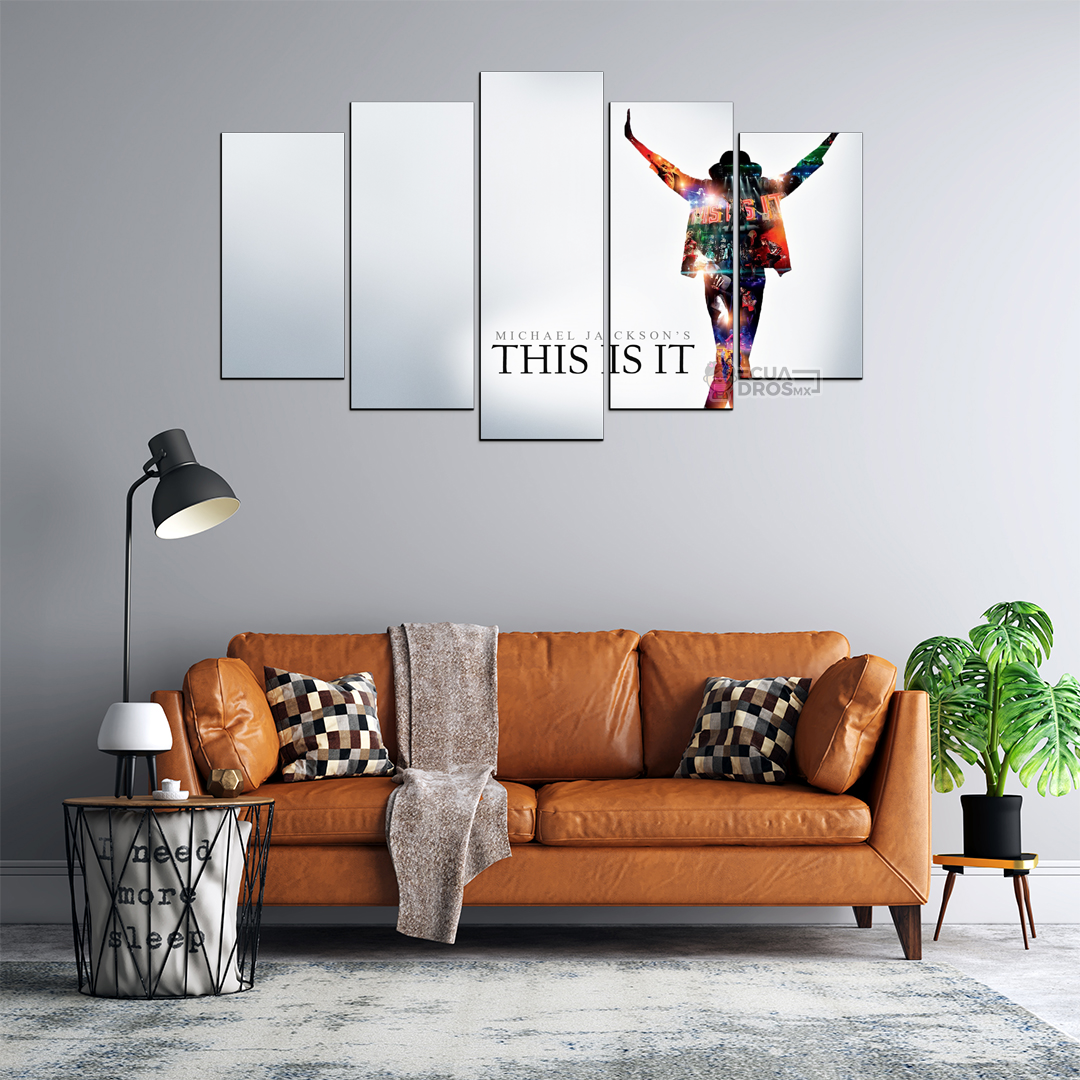 Cuadro Decorativo Michael Jackson This Is It 100x60cm 5pzs Cuadros MX