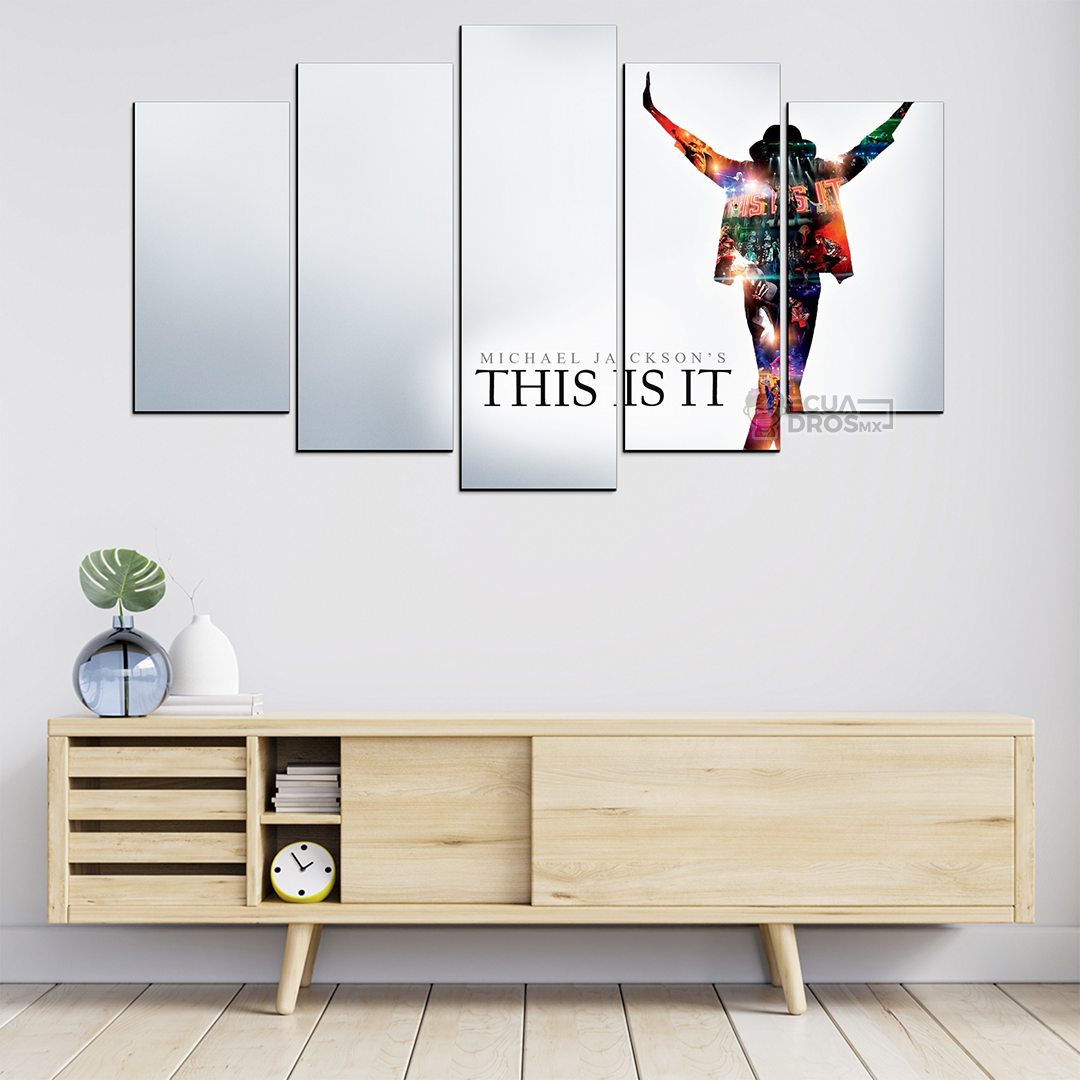 Cuadro Decorativo Michael Jackson This Is It 100x60cm 5pzs Cuadros MX
