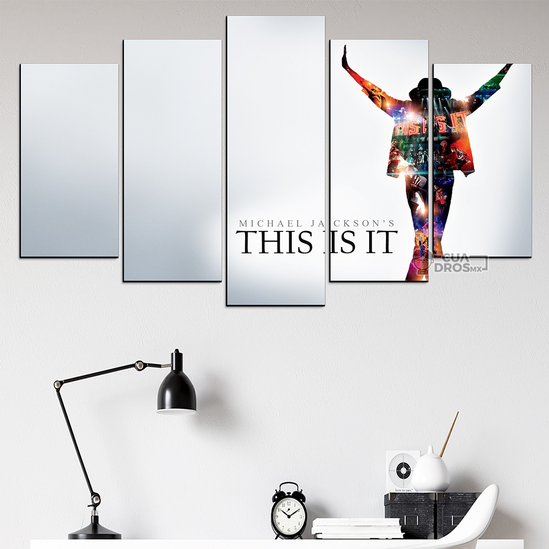Cuadro Decorativo Michael Jackson This Is It 100x60cm 5pzs Cuadros MX