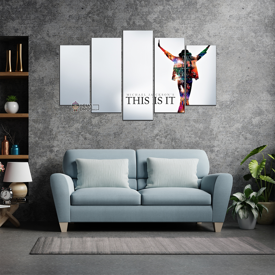 Cuadro Decorativo Michael Jackson This Is It 100x60cm 5pzs Cuadros MX