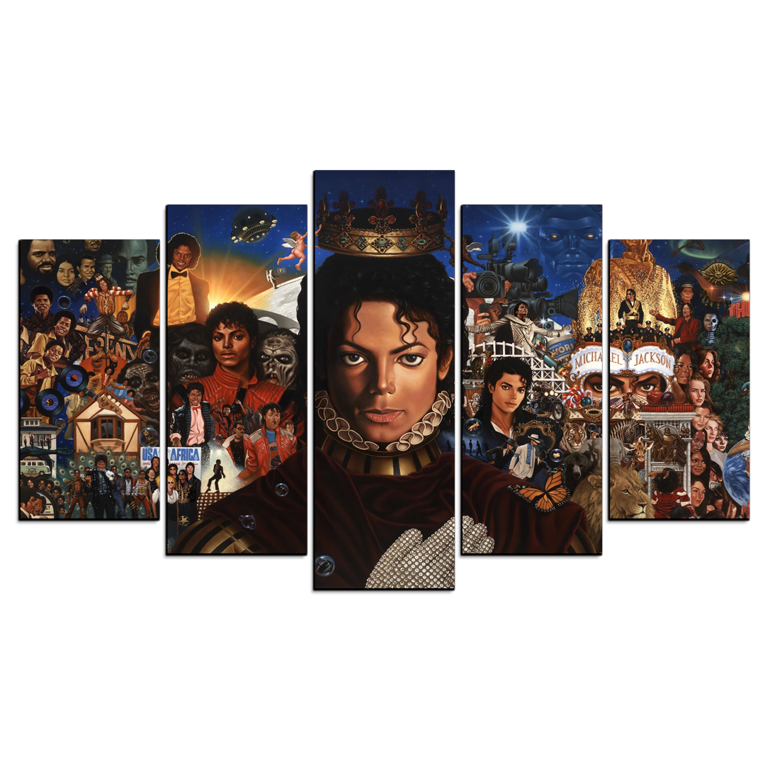 Cuadro Decorativo Michael Jackson Michael 100x60cm 5pzs Cuadros MX