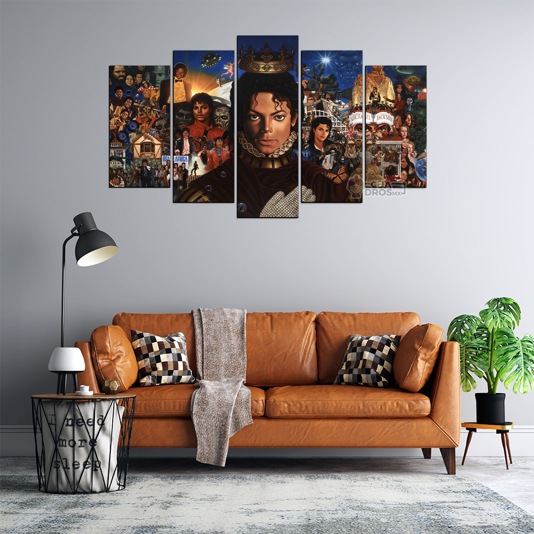 Cuadro Decorativo Michael Jackson Michael 100x60cm 5pzs Cuadros MX