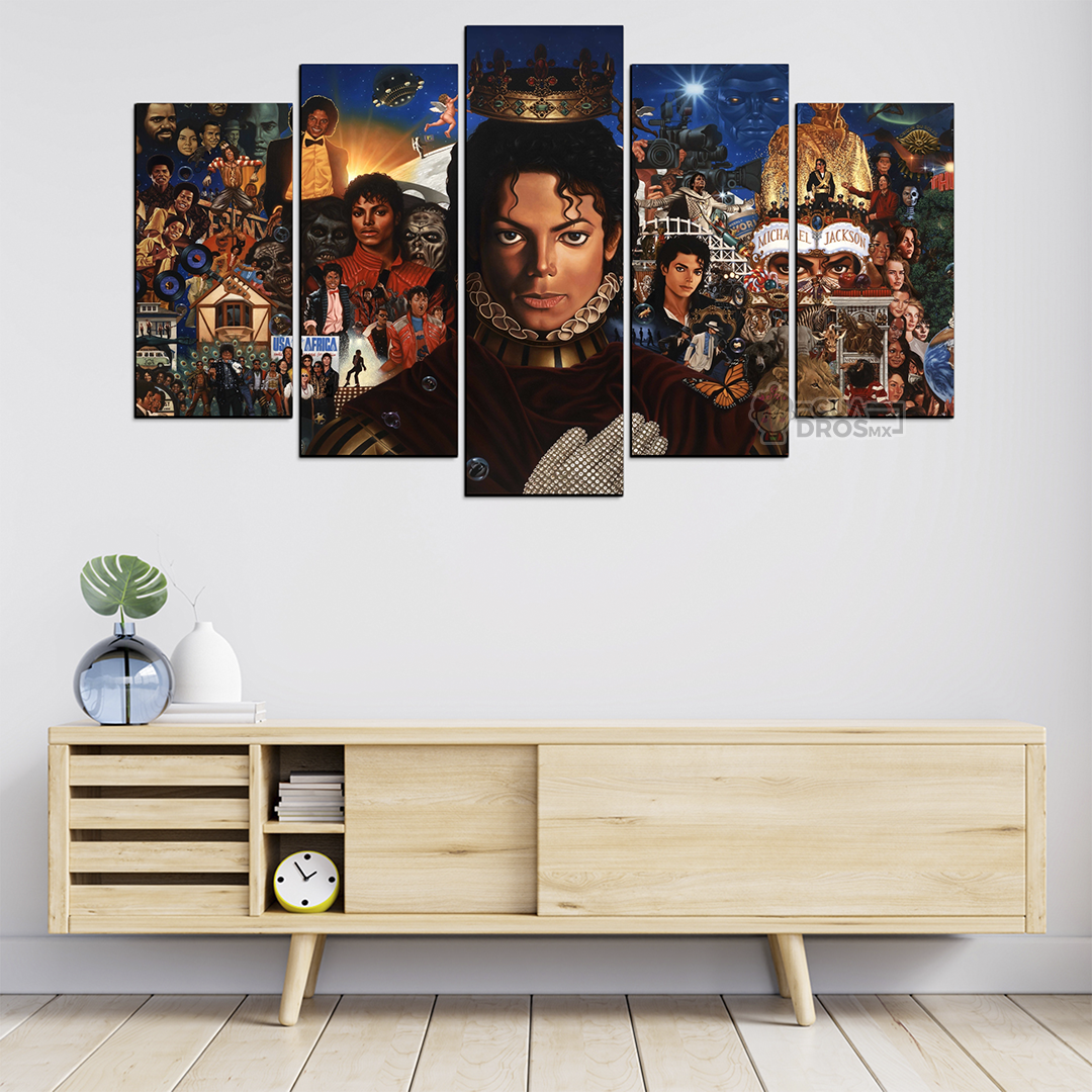 Cuadro Decorativo Michael Jackson Michael 100x60cm 5pzs Cuadros MX