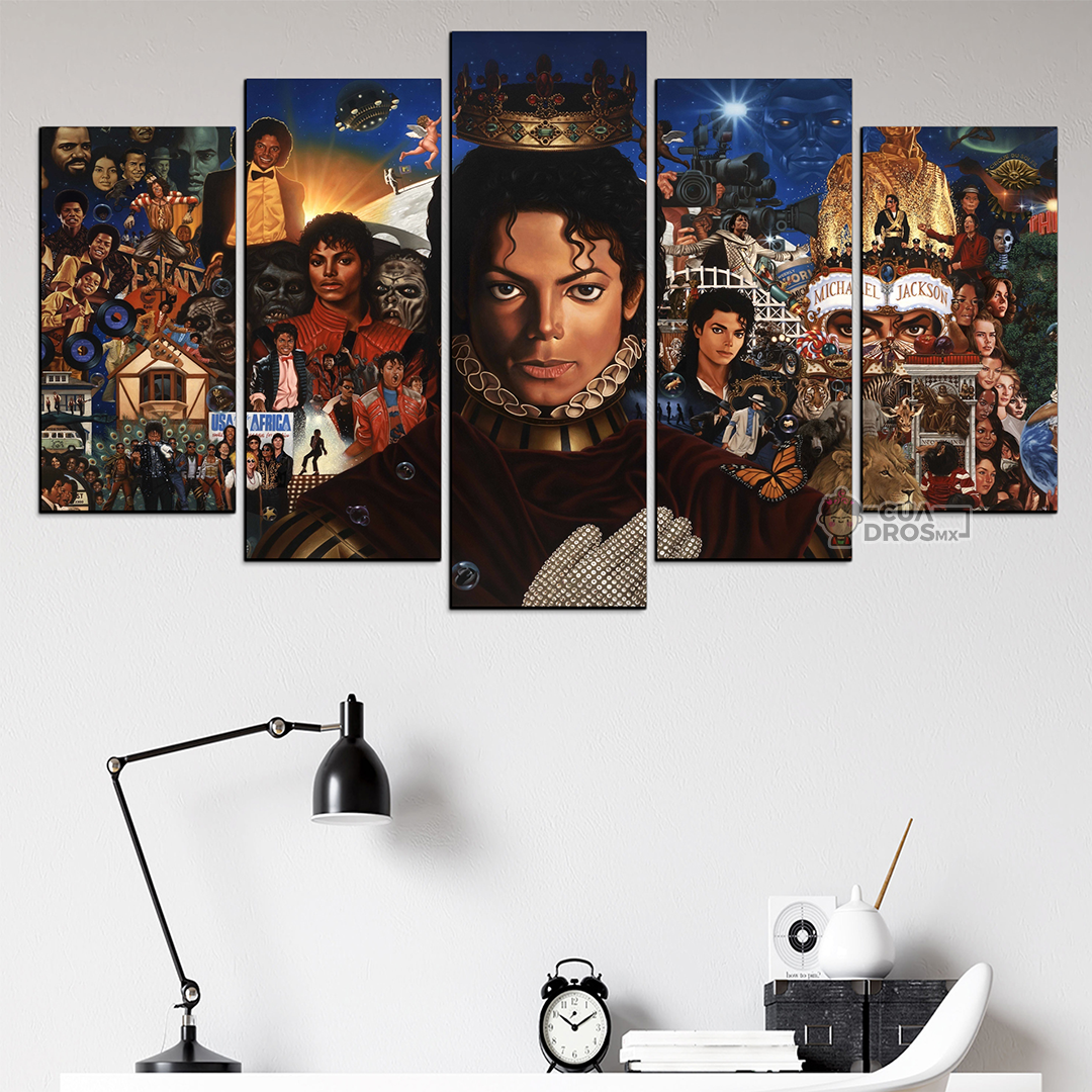 Cuadro Decorativo Michael Jackson Michael 100x60cm 5pzs Cuadros MX