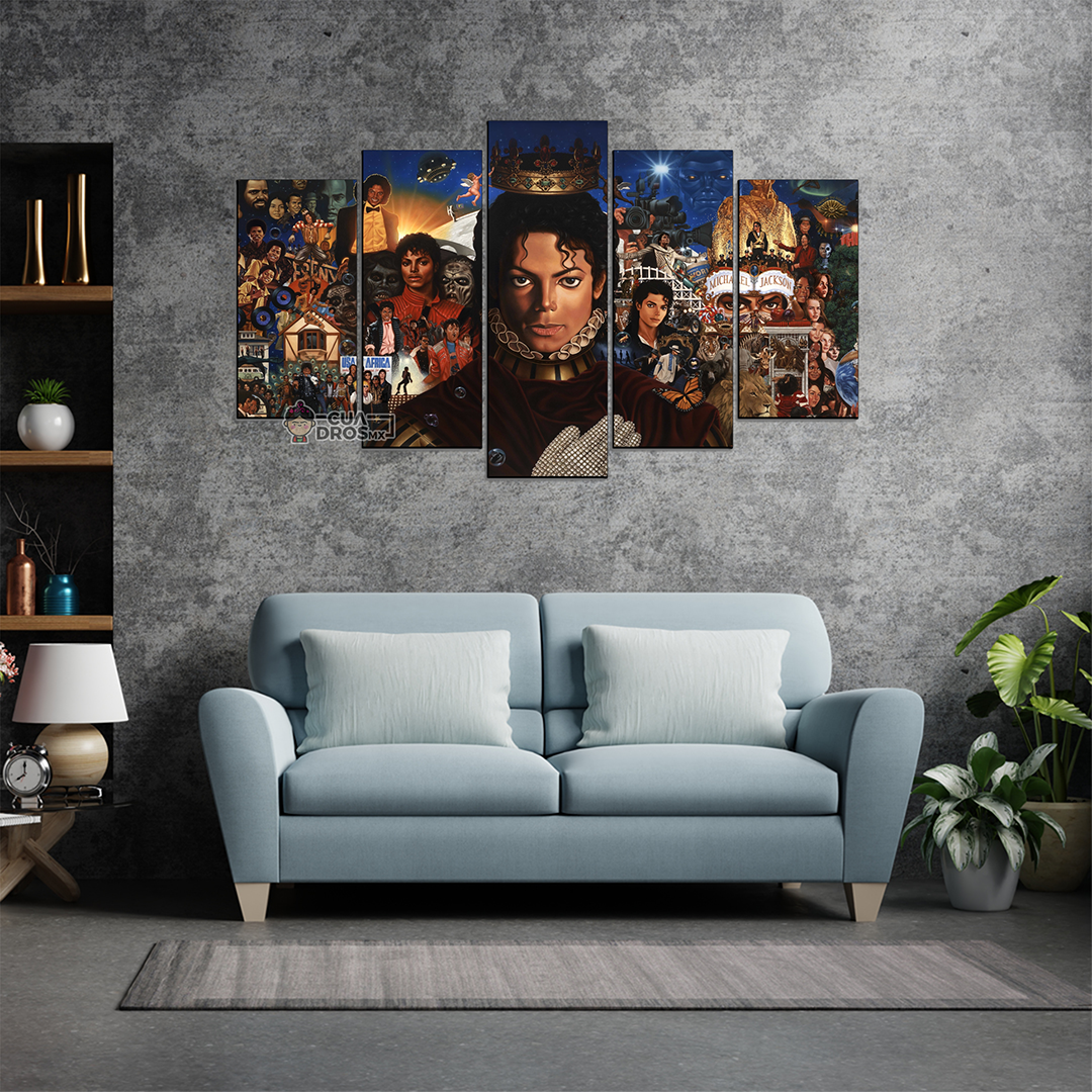 Cuadro Decorativo Michael Jackson Michael 100x60cm 5pzs Cuadros MX