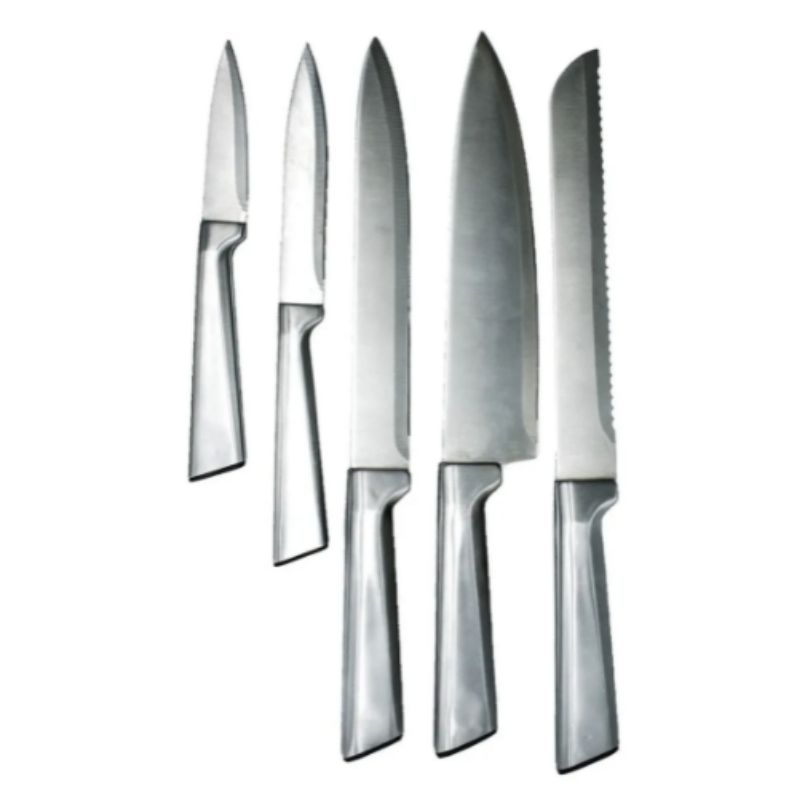 Top Choice 2415-1192 Set 6 Cuchillos De Cocina Chef Acero Inoxidable Base Madera