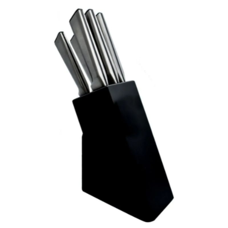 Top Choice 2415-1192 Set 6 Cuchillos De Cocina Chef Acero Inoxidable Base Madera