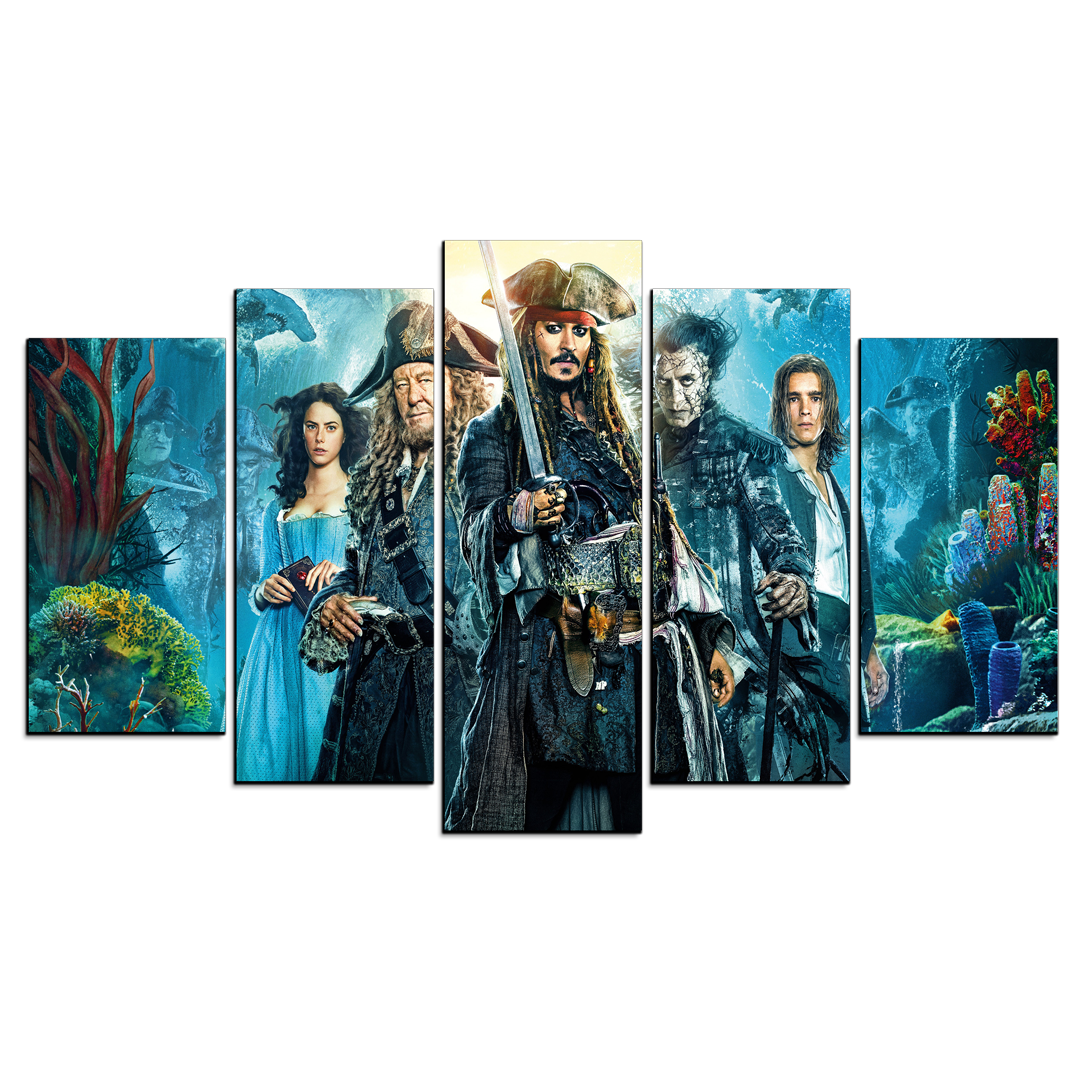Cuadro Decorativo Piratas del Caribe La Venganza de Salazar Cine100x60cm 5pzs Cuadros MX