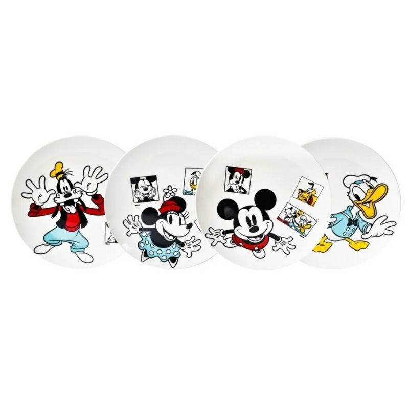 Fun Kids 2415-3491 Vajilla Porcelana Disney Mickey, Minnie & Friends 12pz  Tazas