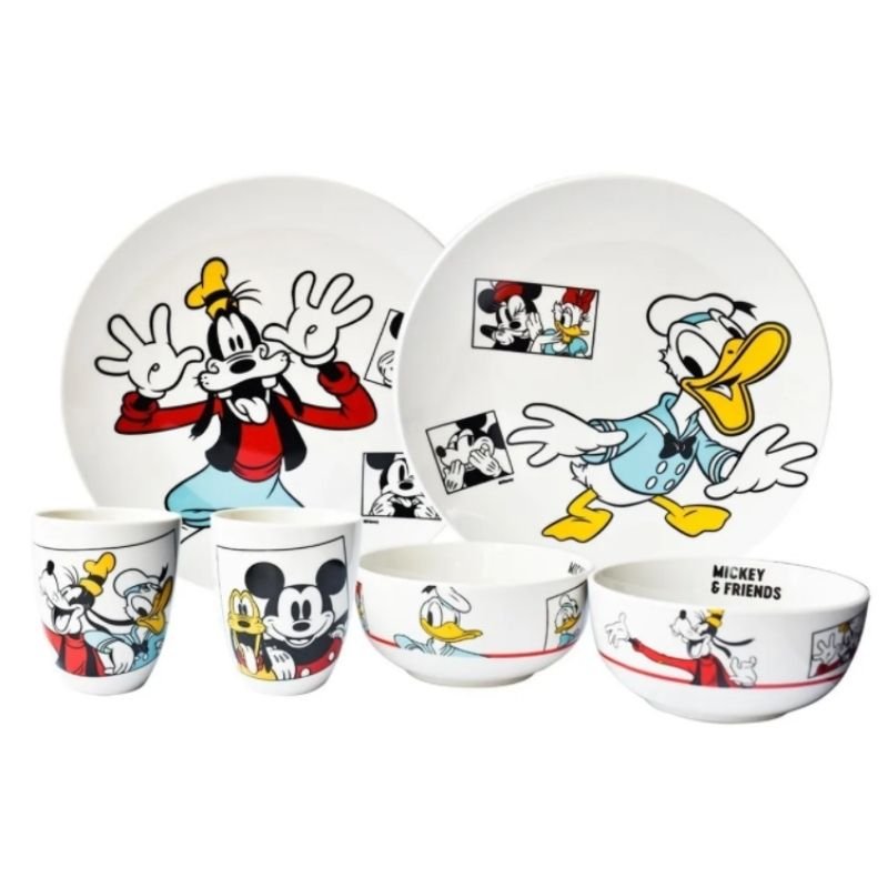 Fun Kids 2415-3088 Juego de Vajilla Disney Mickey y Minnie Mouse