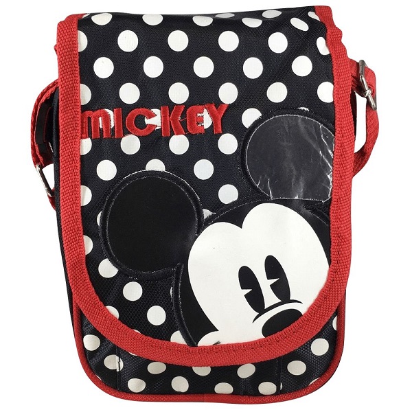 Bolsa Infantil Cruzada Rojo Con Negro Mickey Mouse