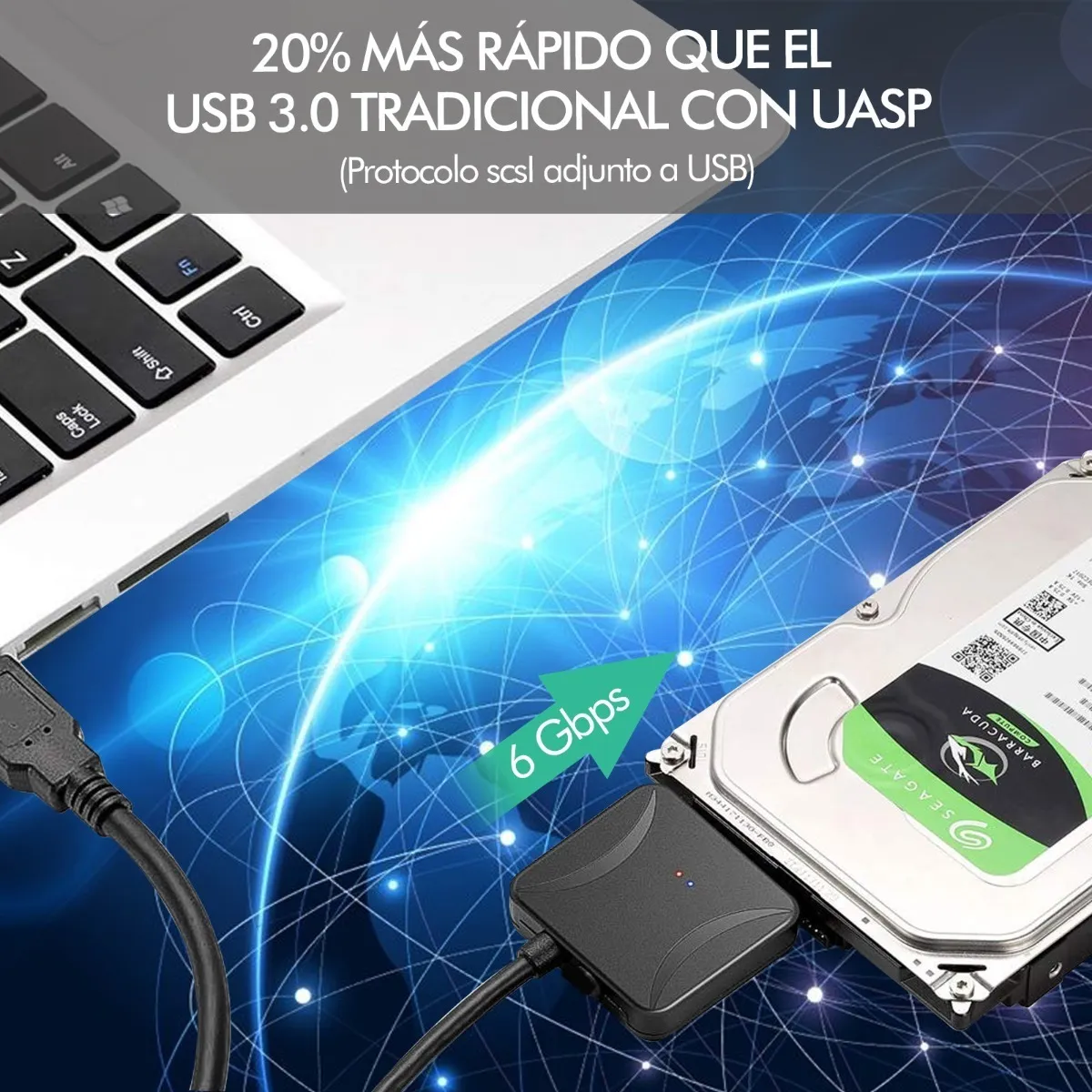 Cable Adaptador Universal Sata Para Disco Duro Usb 3.0