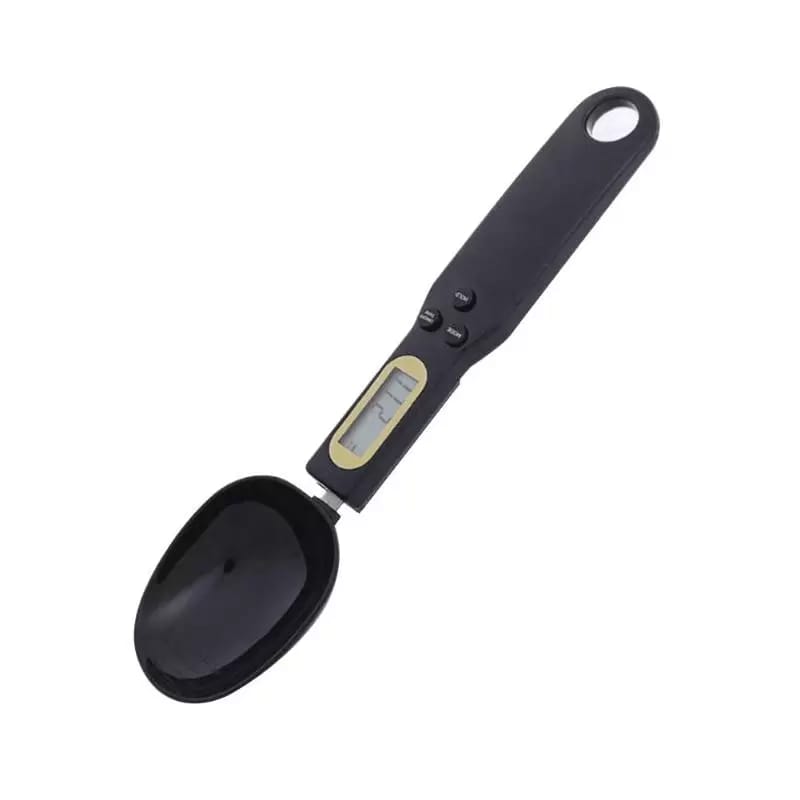 Cuchara Bascula Medidora Negra Electrónica Gramera Digital Lcd De Cocina Postres