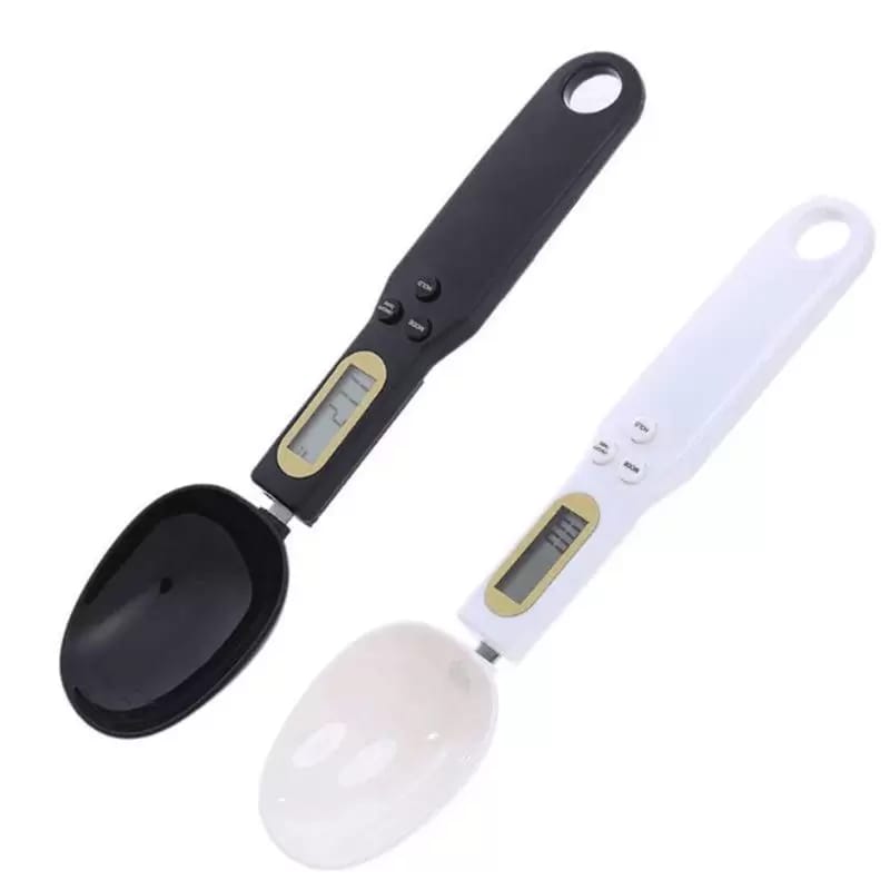 Cuchara Bascula Medidora Negra Electrónica Gramera Digital Lcd De Cocina Postres