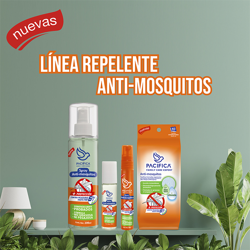 Toallitas Húmedas Repelentes Pacifica Anti Mosquitos 120 Toallitas