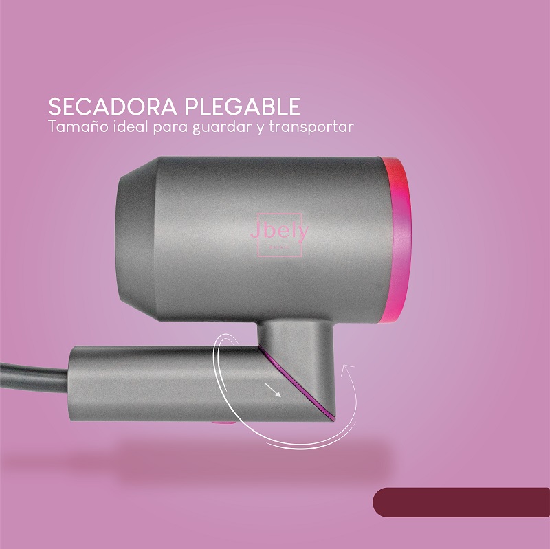 Secadora de pelo rápido portátil plegable silencioso iónico.