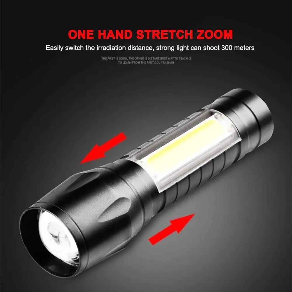 Lampara Tactica Linterna Led Recargable Usb Nocturna