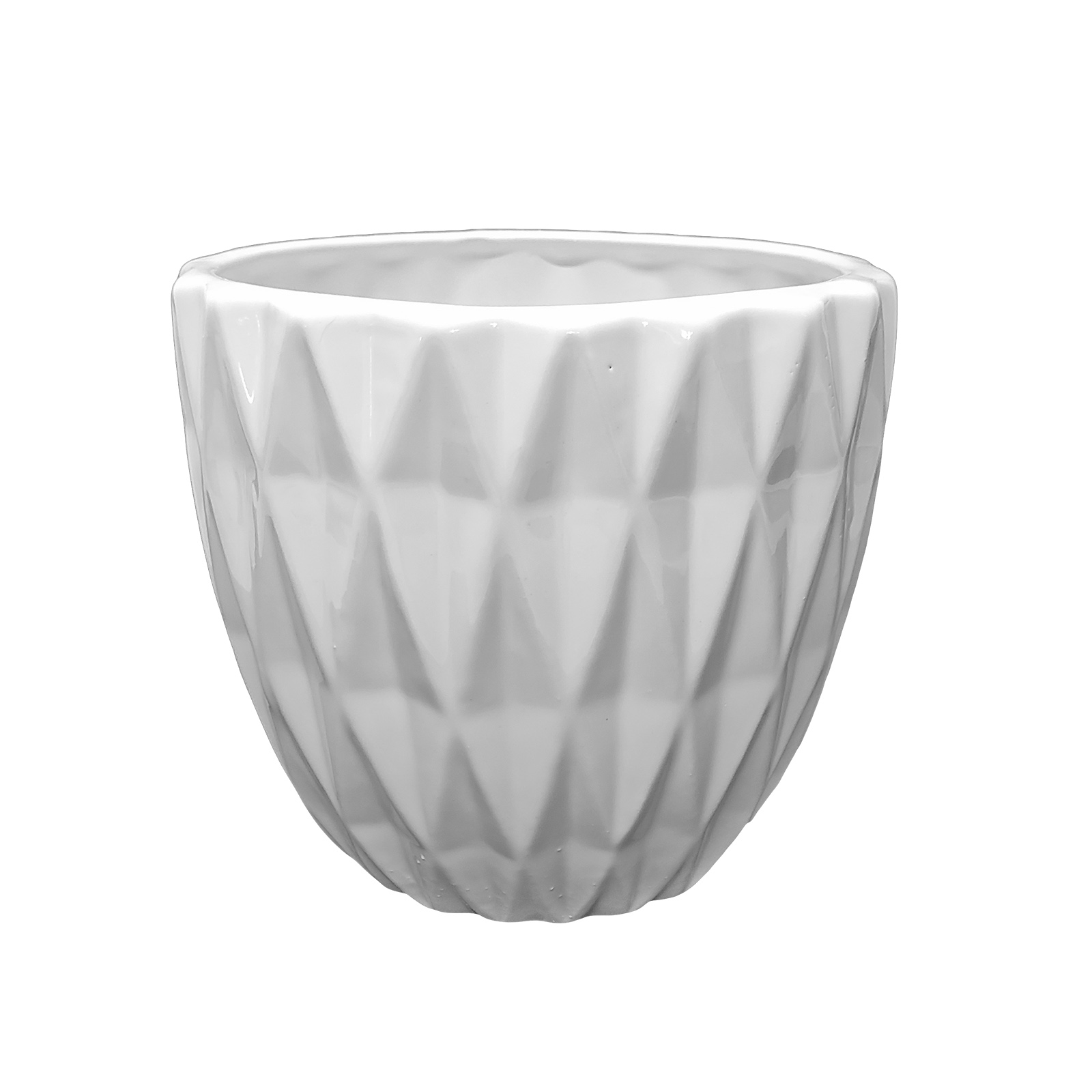 Maceta de Cerámica Trompo Diamante