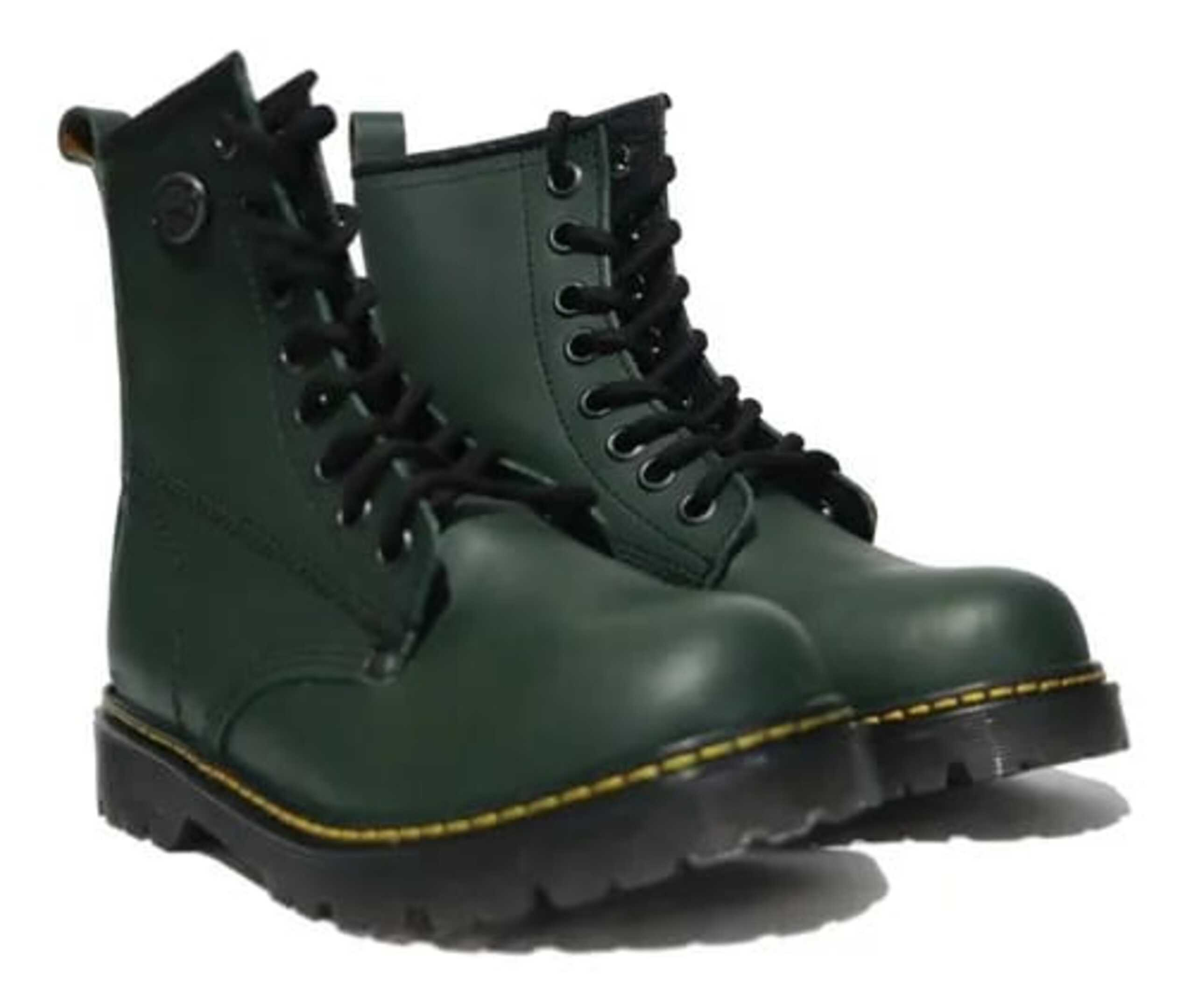 Botas Verdes Cuero England U.k Tipo Dr. Martens