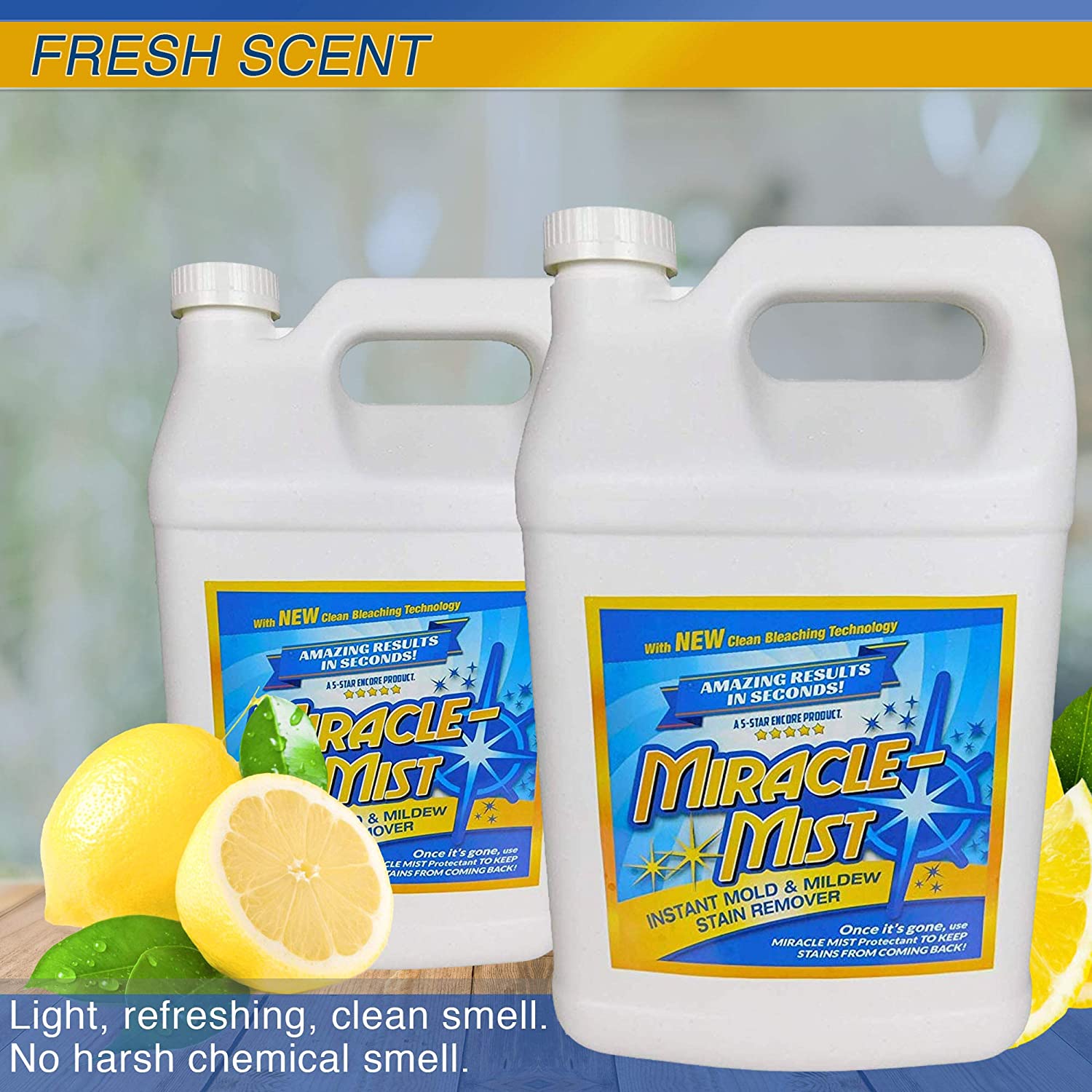 Limpiador  instantáneo de manchas de moho , para uso en interiores y exteriores, baño de larga duración, cubierta, hormigón, vinilo, limpiador de azulejos, 1 galón