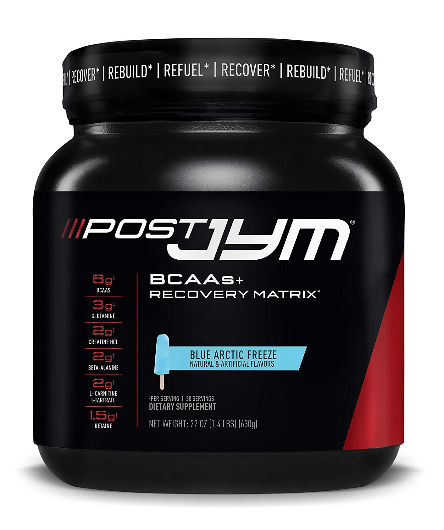 Post JYM BCAA, glutamina, creatina HCL, beta-alanina 30 porciones 1.5 Libras