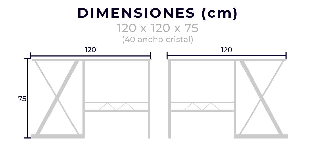 Escritorio Minimalista De Cristal Negro JM-909GN Mundo In