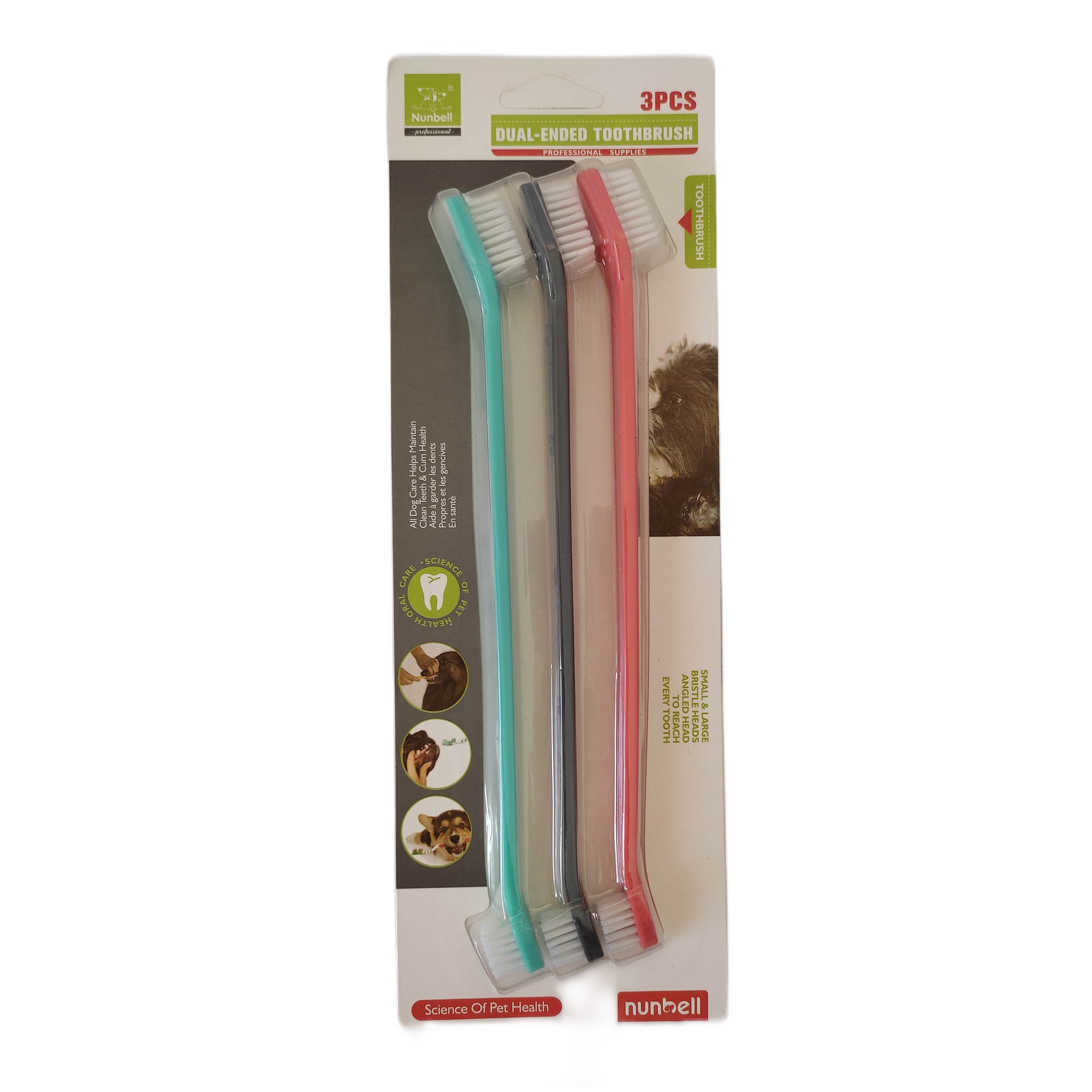 Set para Cuidado e Higiene de tu Mascota Perro Gato Cepillo dientes Cortauñas Goteros