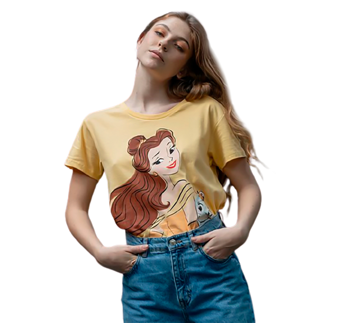 Playera Bella Y Potts Mascara De Látex Mujer Disney Princesa