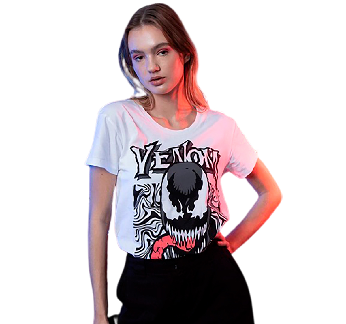 Playera Mujer Mascara De Latex Classic Venom