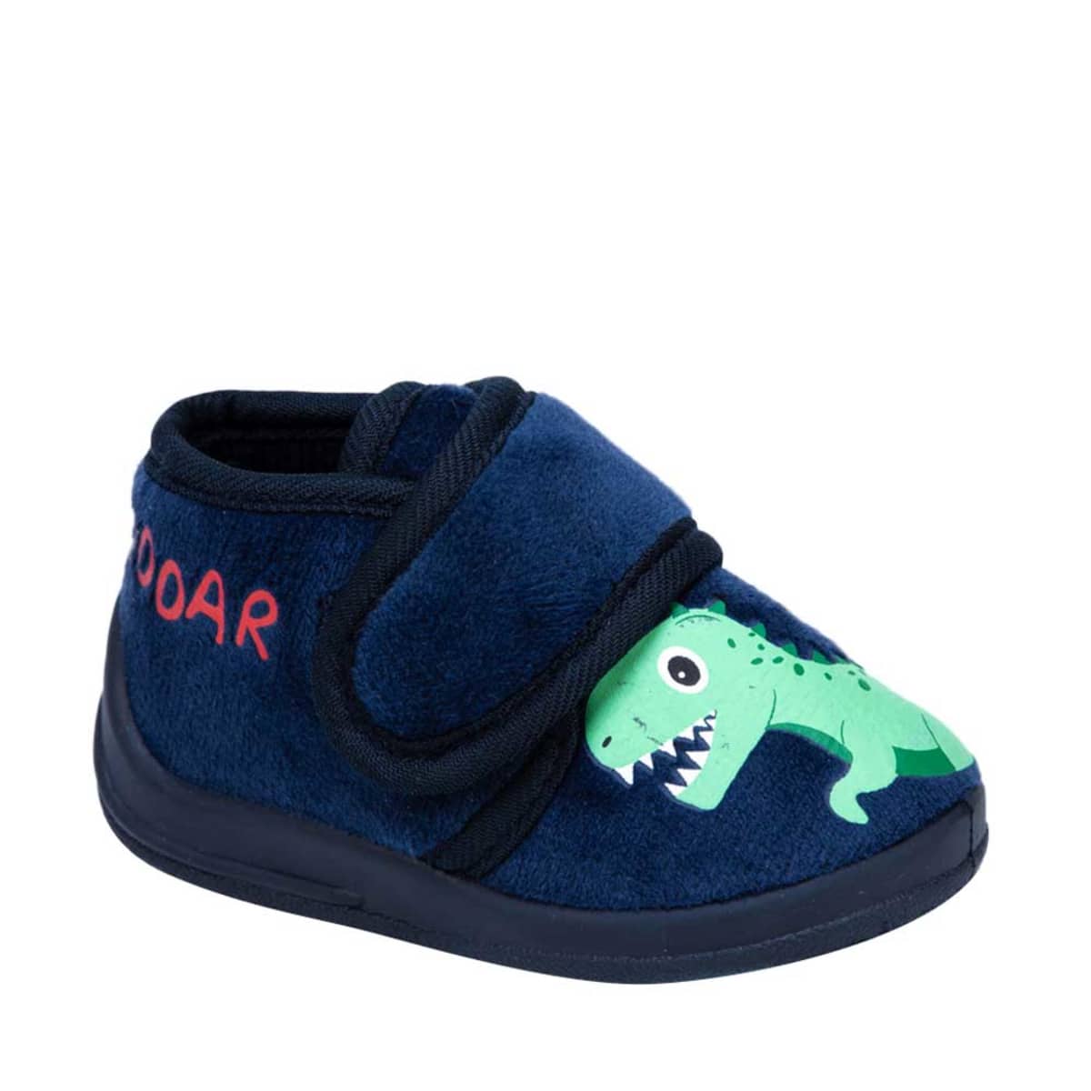 Pantuflas para niño, Schatz Kids, con figura de dinosaurio, color azul marino, mod. 876556