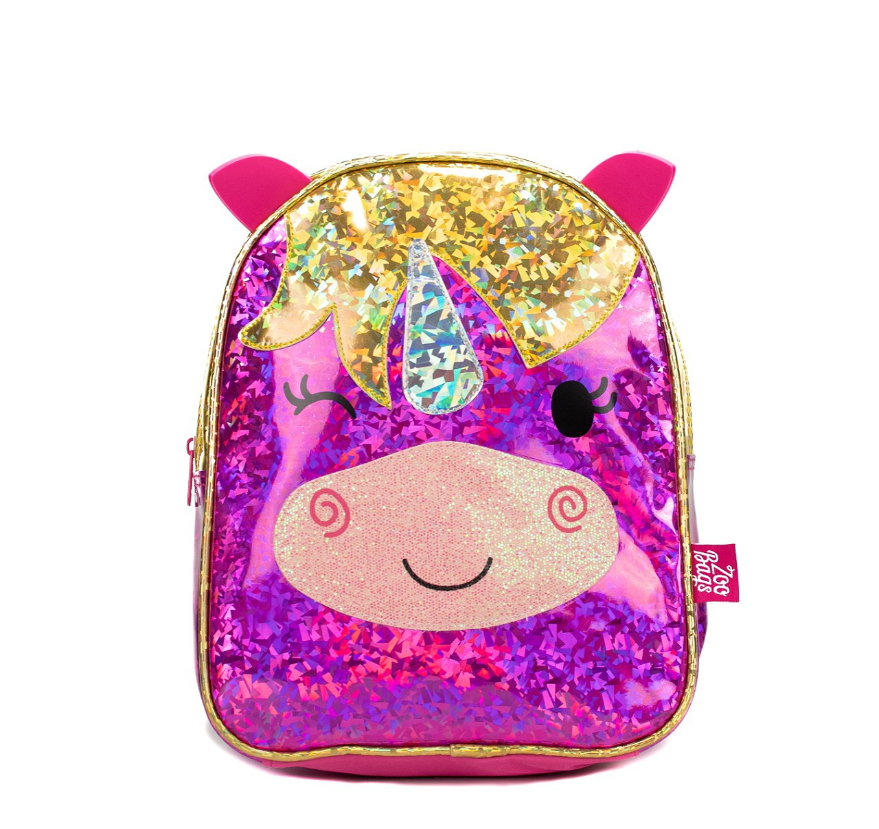 Mochila ZooBags Unicornio BRILLANTE para niñas y niños. Prácticas y Originales. Perfectas para VIAJE, ESCUELA, GUARDERIA, EQUIPAJE, LONCHERA,PAÑALERA