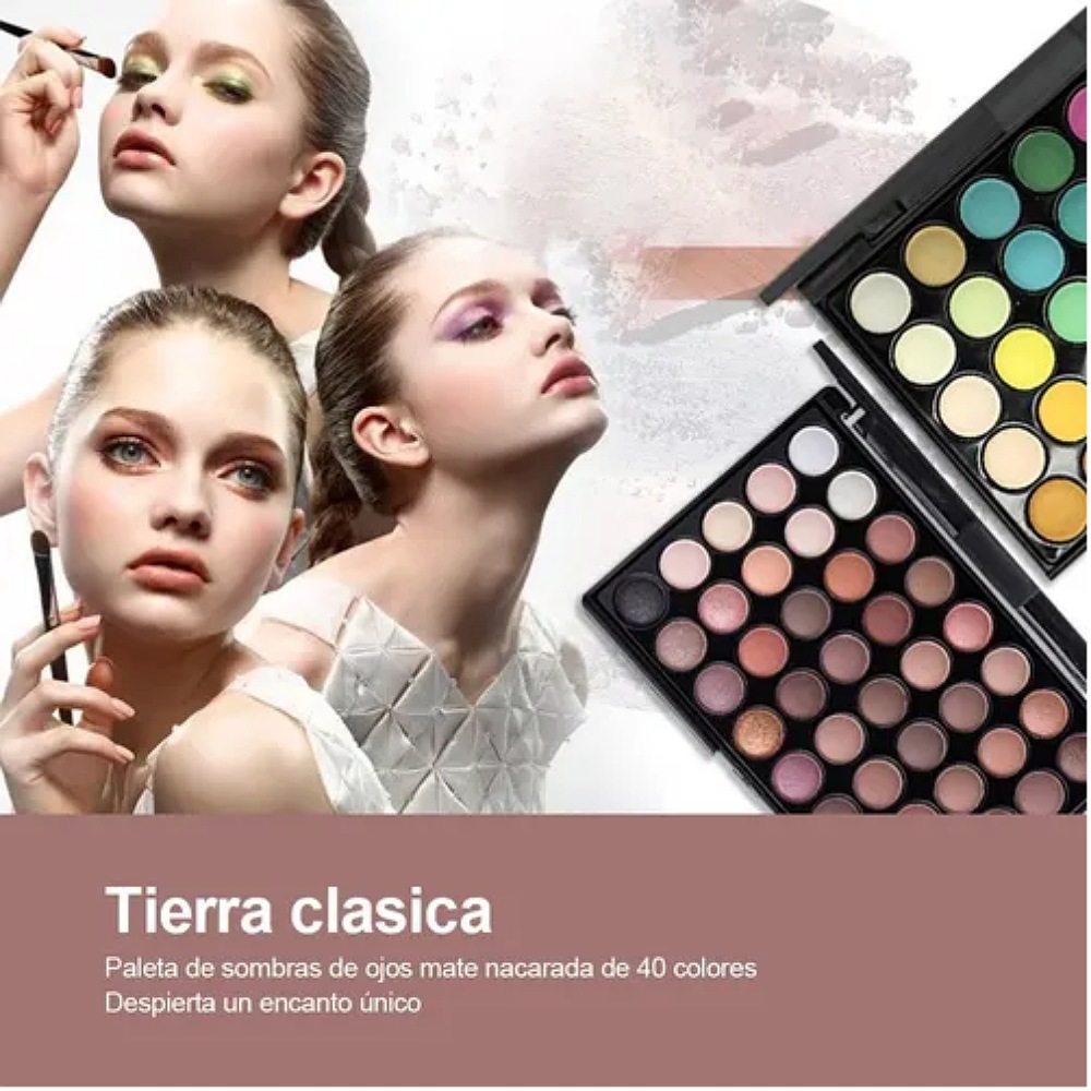 Paleta De Sombras De Ojos De Maquillaje De 40 Colores