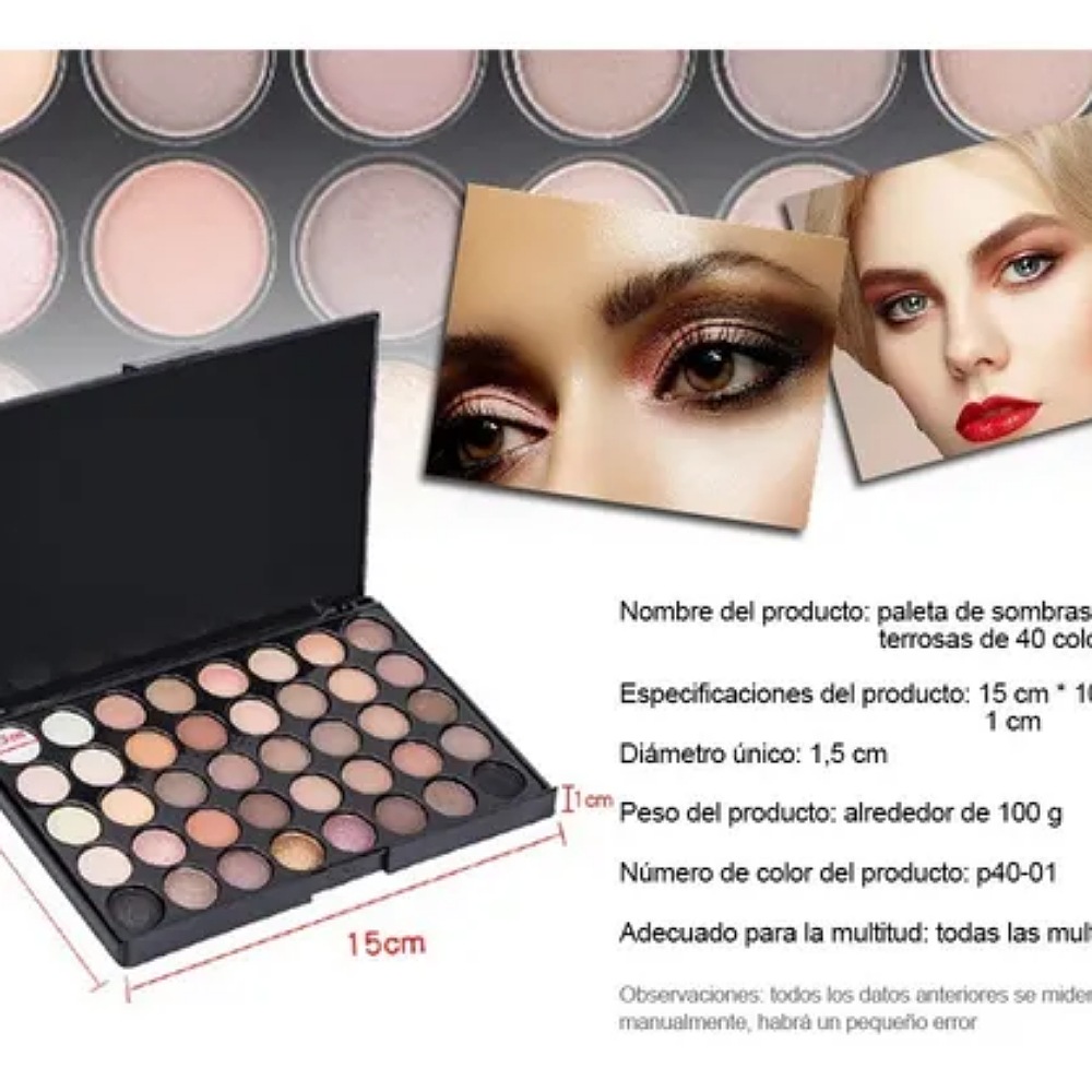 Paleta De Sombras De Ojos De Maquillaje De 40 Colores