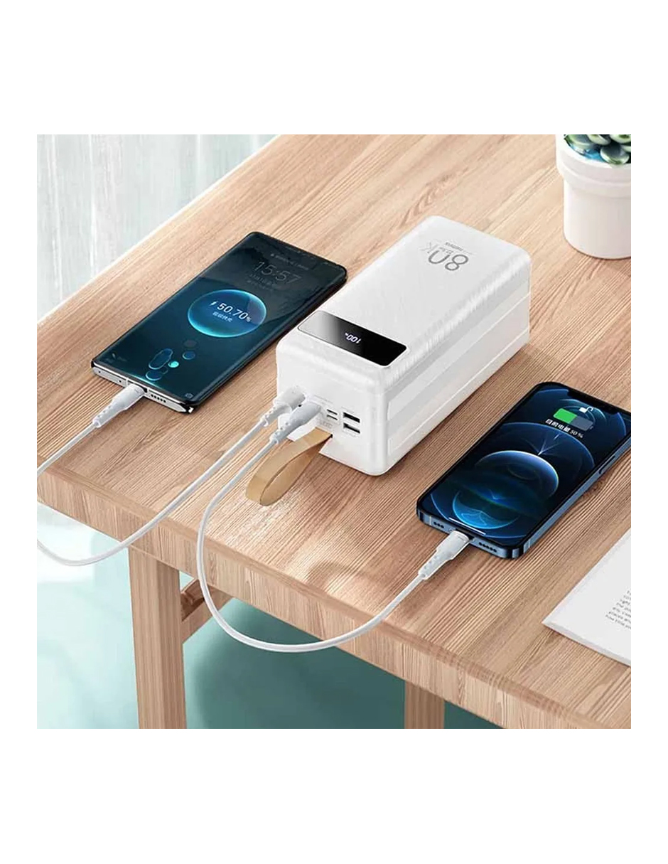 Remax Power Bank Batería Portátil Con Luz Cargador 80000mah