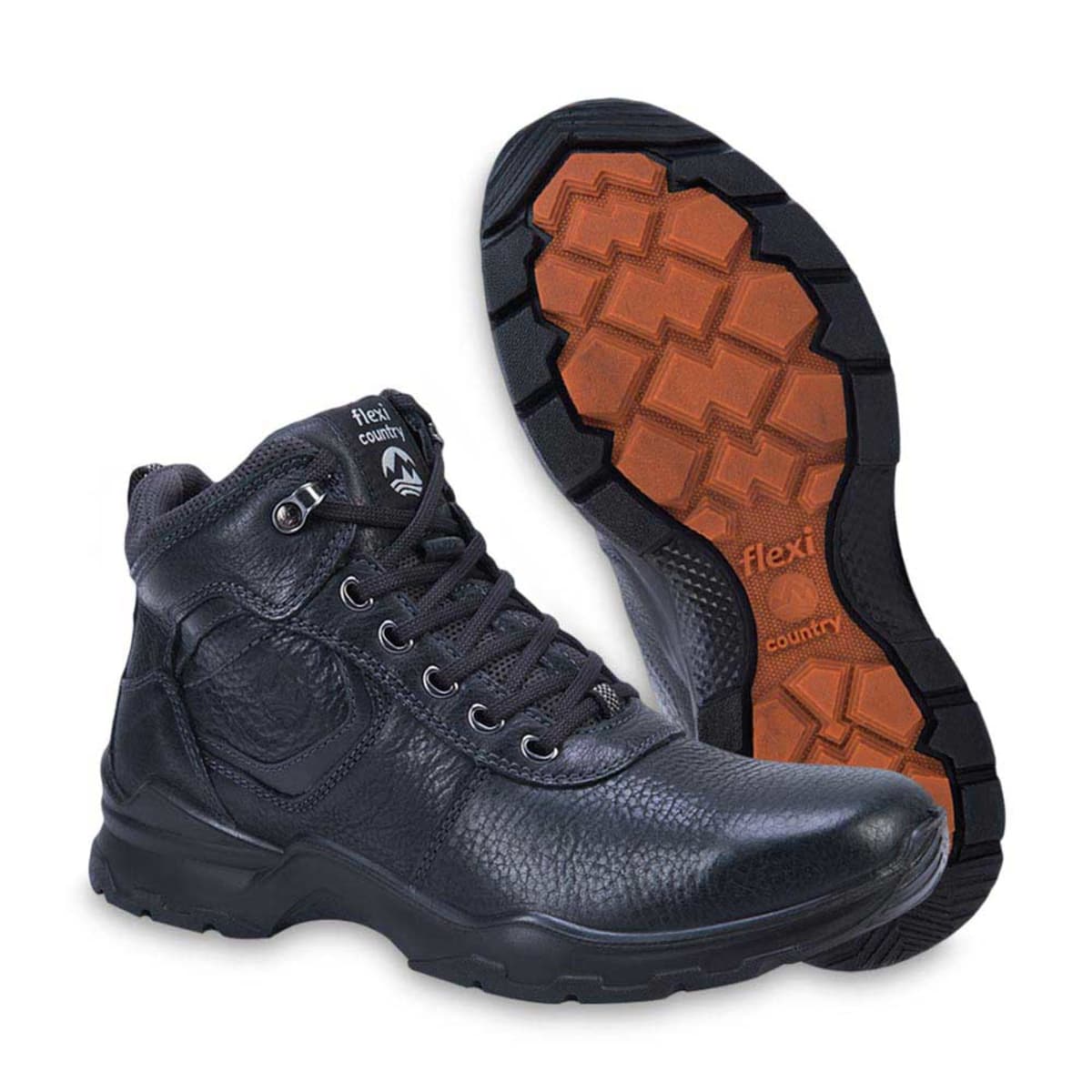 Botas tipo hiker marca Flexi para hombre, color negro, mod. 989904
