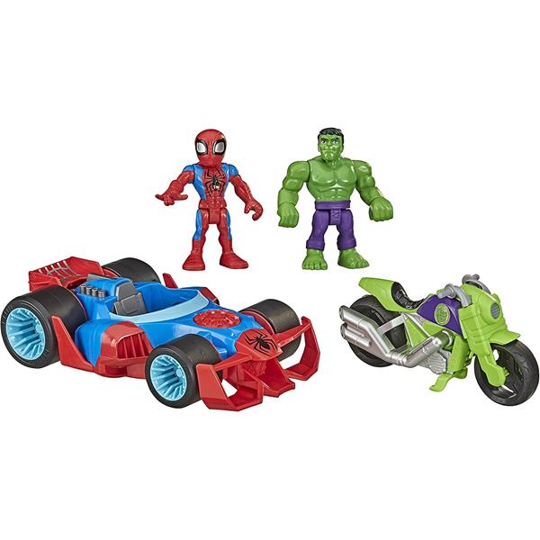 Super Hero Adventures Bólidos De Acción De Hulk Y Spider-man