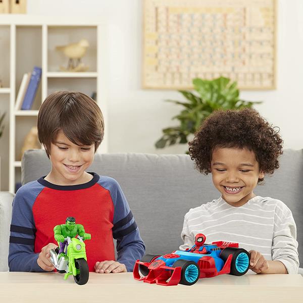 Super Hero Adventures Bólidos De Acción De Hulk Y Spider-man