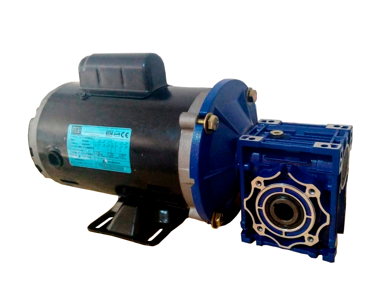 MOTORREDUCTOR CORONA-SINFIN DE 0.25 HP MONOFÁSICO 110/220V