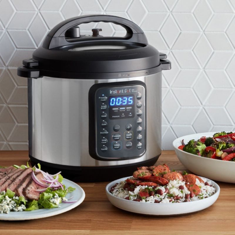 Olla de Presión Instant Pot Dúo Gourmet Acero Inoxidable -Plata