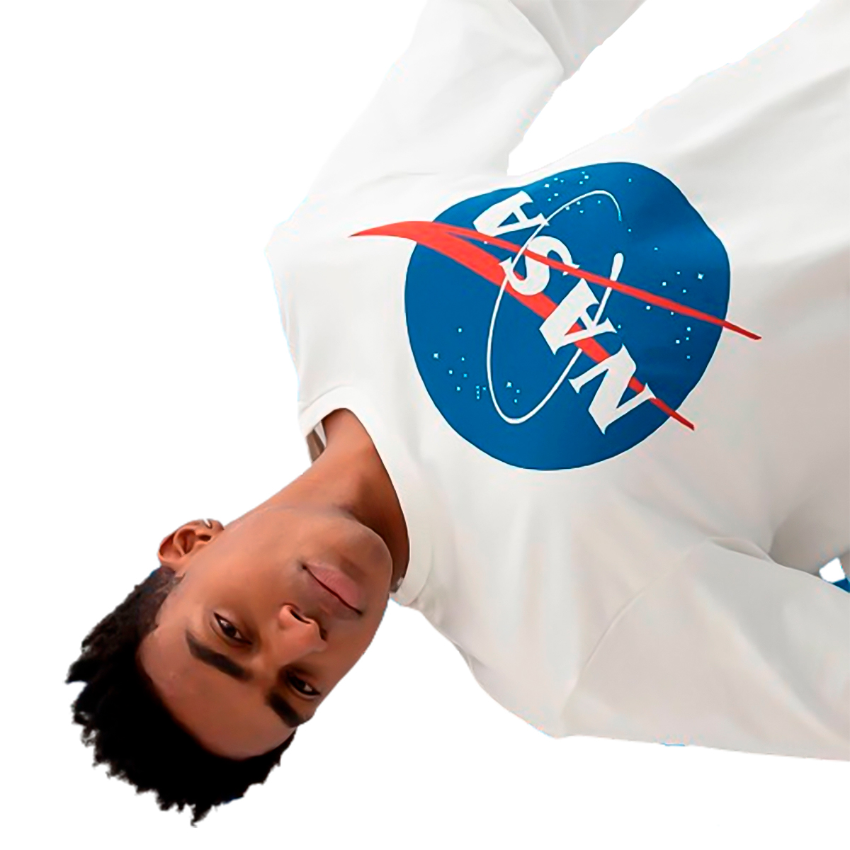 Sudadera Nasa Logo Hombre Máscara de Látex Blanca