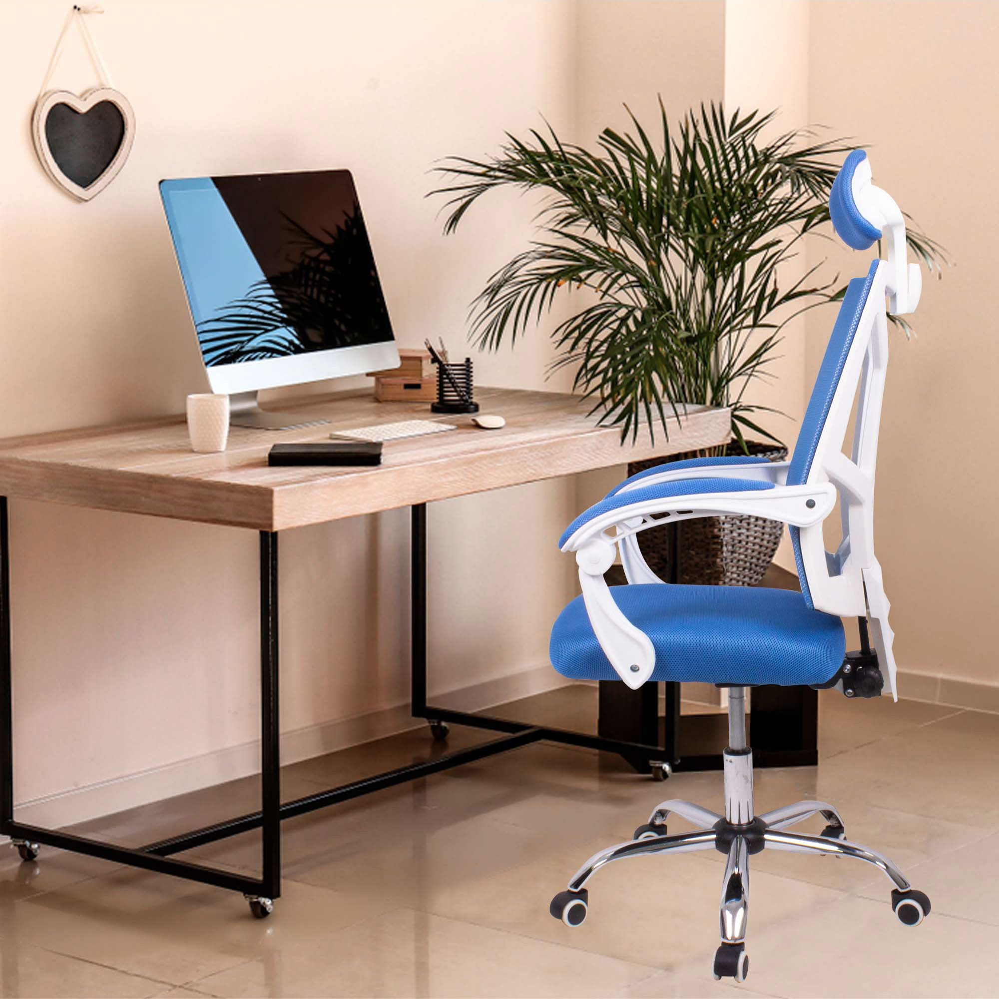 Silla Oficina Ergonómica Con Tapizado Mesh Reclinable